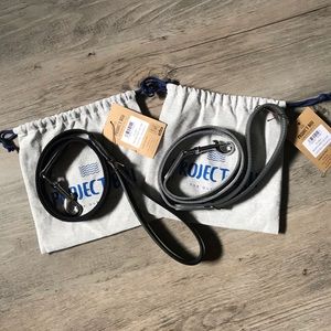 Project Blu Santorini E Leather & Eco-Fabric Leash
